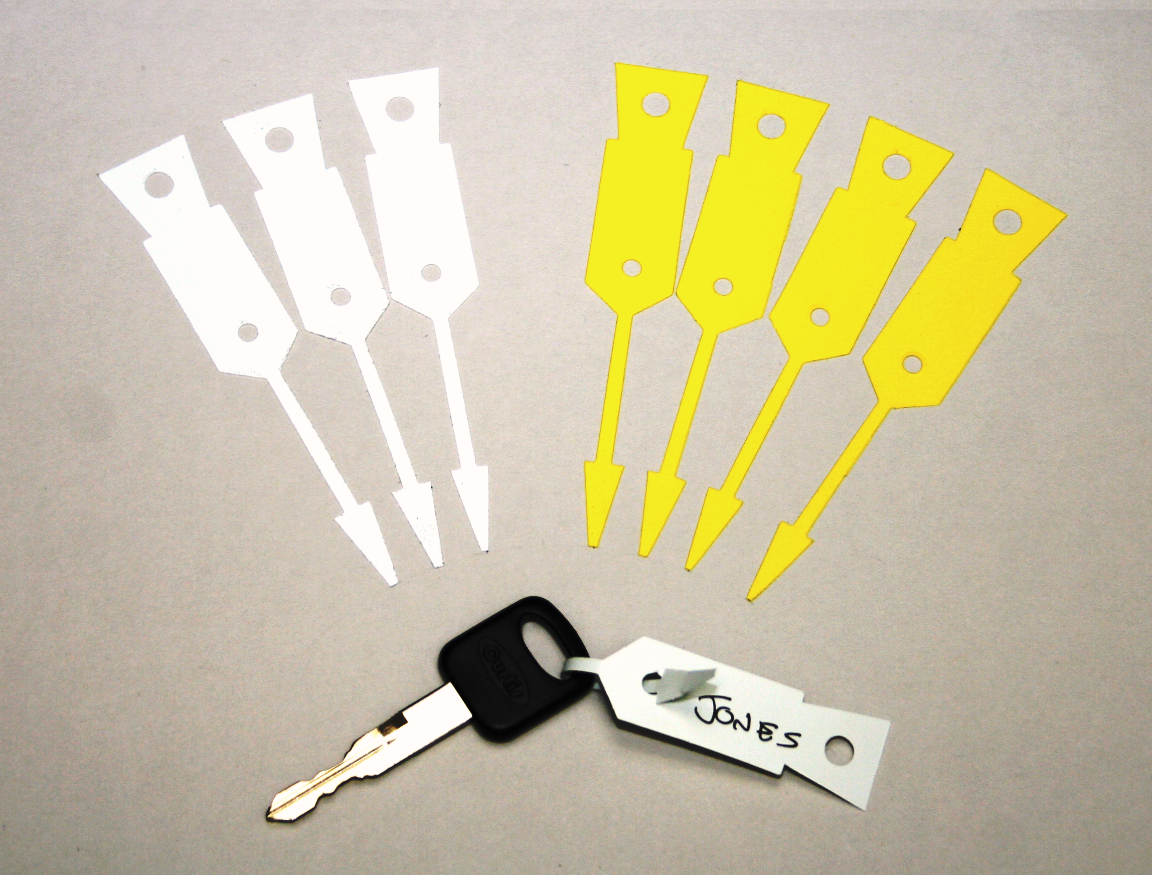 Slip Lock Key Tags - White/Yellow - Gam Enterprises