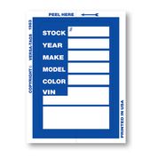 Versa-Tags Kleer-Bak Stock Stickers - Gam Enterprises