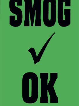 "Smog Check OK" Window Sticker - Gam Enterprises