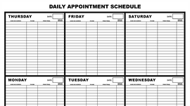 APP-1: Daily Appointment Schedule - Gam Enterprises
