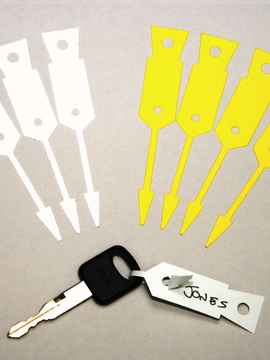 Slip Lock Key Tags - White/Yellow - Gam Enterprises